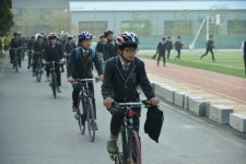 이리중학교, 자전거 통학생 안전모 착용 의무화