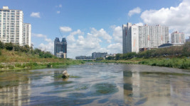 전주 삼천의 가을하늘