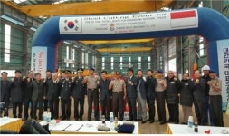 (주)삼원중공업, 인도네시아 해안경비정 스틸커팅 이벤트 개최