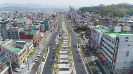 새롭게 변신 중인 전주역 앞 백제대로