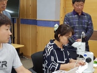 완주군 농업기술센터 화아분화 검사 진행