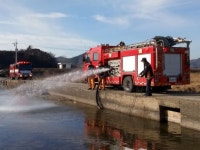진안 마령119안전센터 소방차량 흡수·방수훈련