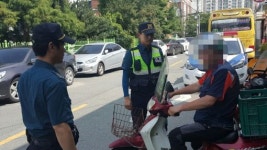 덕진경찰서 솔내파출소 오토바이 안전모 선택 아닌 필수