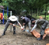 전주시 군 장병·자원봉사자와 피해 복구 온힘