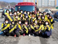 진안소방서, 소방차 길 터주기 훈련