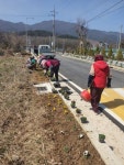 완주 구이면 망산마을 주민, 꽃길 조성