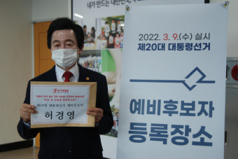 허경영, 중앙선관위 대선 예비후보 등록