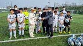 대동태양광, 김제 청소년축구부에 축구공 기증