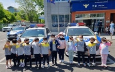 전주완산경찰 삼천지구대, 병설 유치원 지구대 견학 체험 실시