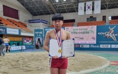 칠보초 씨름부 임종범·강희수 선수 정상 등극