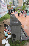전주 효자공원 쓰레기 투기