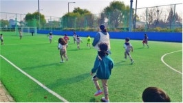 전북 현대 홈구장에서 축구 체험 진행