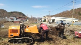 완주군 농업부산물 파쇄 작업 비지땀