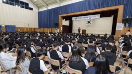 정헌율 익산시장, 이리북중학교서 초청 강연