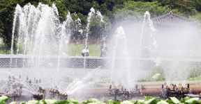 초여름 더위와 덕진공원 분수와 시민들