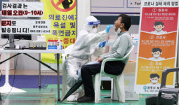 여름철의 코로나 화산선별진료소