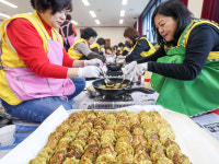 완산구 해바라기 자원봉사단 설맞이 명절 음식 나눔 활동