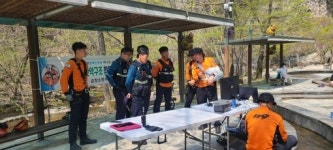 순창소방서, 산악사고 대비 인명구조훈련 진행