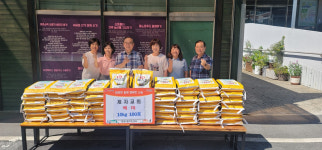 전주제자교회, 추석맞이 백미 10kg 200포 평화1·2동에 전달
