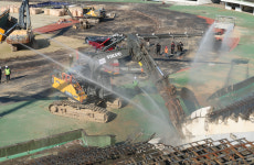 역사속으로 사라지는 전주종합경기장…전주시, 전주종합경기장 구조물 철거 돌입