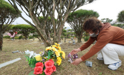 한식날 앞두고 수목장 찾은 시민