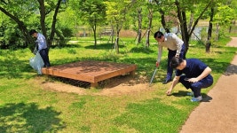 전주시설공단, 에코시티 세병공원서 줍깅 환경정화 봉사활동