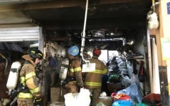 전남소방, 목포 중앙식료시장 화재 신속 대처 87개 점포 중 1개 점포만 일부 손실…인명피해 없어