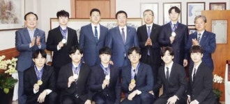 북구, 전국체전 단체전 금메달 검도선수단 격려