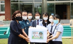 여수 쌍봉지구대, 부영여고 마스크 전달