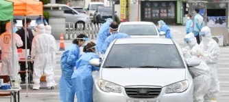 광주 동구 드라이브 스루 검사현장 가보니