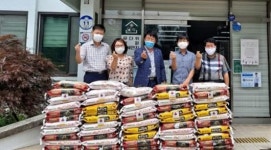 송진현 유담영농조합법인 대표 담양 금성면에 백미 50포 기탁