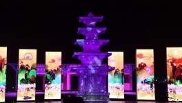 이이남 작가 ‘사비, 빛의 화원’… 13일까지 부여 정림사지