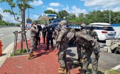 광산경찰, 503여단과 대테러 대비 합동 훈련