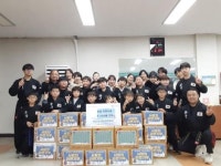 국술원 바른체육관, 3년째 ‘사랑의 라면’ 기부