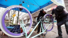 자전거 무료로 고쳐드려요