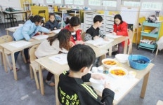 양산 그림숲 미술학원 염색공예 이벤트 실시