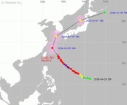 태풍 콩레이 경로, 5일 제주도 거치고 일본으로