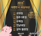 배달삼겹 돼지되지, 2018 대한민국 배달 대상 수상