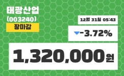 (31일공감증시정보) 태광산업 주가 1320000원으로 출발