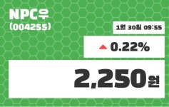 NPC우주가 1월 30일 현재 2250원