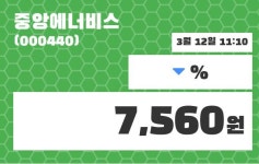 3월 12일   중앙에너비스 정보 및 종목동정과 증시정보