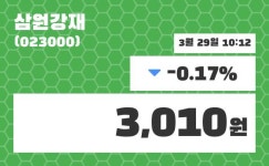 3월 29일   삼원강재 증권그래프  및 종목동정과 증시정보