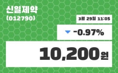 신일제약 주가정보 29일  현재 10200원