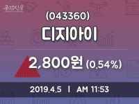 디지아이 주가정보 5일  현재 2800원