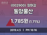(5일주가마감정보)동양물산 1785원 마감