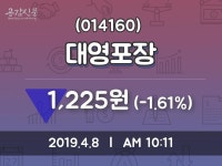 4월 8일   대영포장 종목 그래프  외 주식시황....