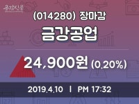 (10일마감정보) 금강공업 주가 24900원으로 장 마감