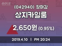 (10일마감정보) 상지카일룸 주가 2650원으로 장 마감