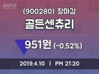 (10일마감정보)골든센츄리 951원 마감