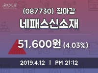 (12일주가마감정보) 네패스신소재 주가 51600원으로 장 마감
